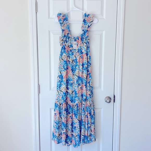 Abercrombie & Fitch Floral Blue and Pink Maxi Dress - Picture 3 of 11